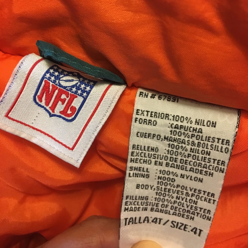 Toddler Miami Dolphins puffer jacket - Picture 4 of 4